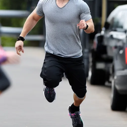 Prompt: nick jonas running