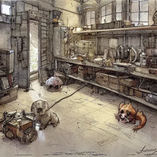 Image similar to hogwart lab, by jean - baptiste monge