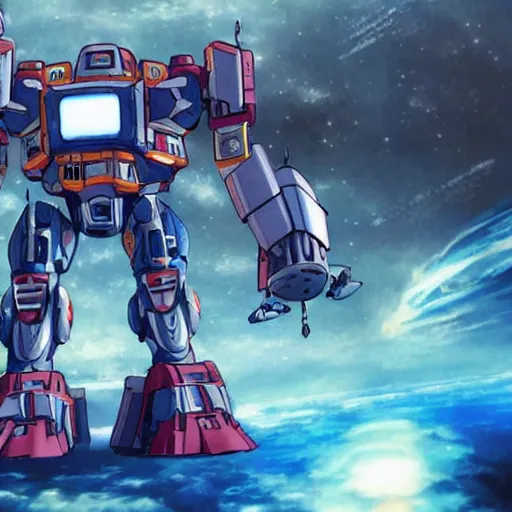 Prompt: Giant Mechs In Space In an Anime theme