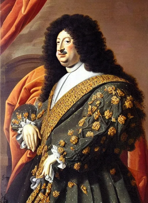 beautiful oil painting portrait of Louis xiv of France