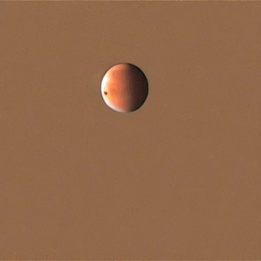 Image similar to a photo of mars taken by a telescope from earth