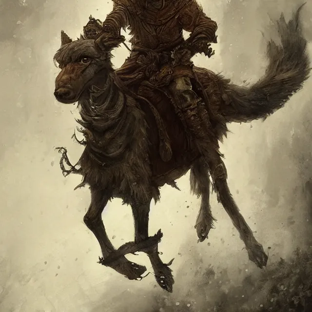 Prompt: young tsarevitch ivan riding on big grey wolf, slavic folk fairytale, story, fable, dramatic, fantasy art, an ultrafine detailed painting, academic art, ornate, inticate, elegant, sharp focus, artstation, by pavel korin, viktor vasnetsov