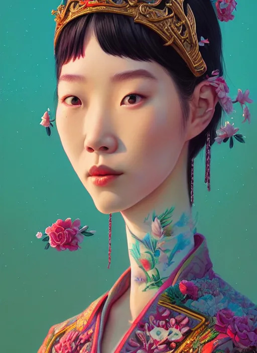 Image similar to pretty yunnan girl : : by martine johanna and simon stalenhag and chie yoshii and casey weldon and wlop : : ornate, dynamic, particulate, rich colors, intricate, elegant, highly detailed, centered, artstation, smooth, sharp focus, octane render, 8 k