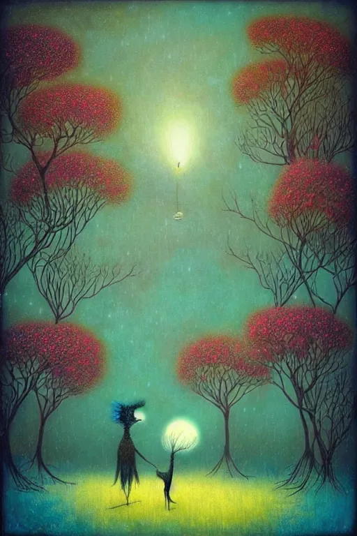 Prompt: surreal hybrid animals, nostalgia for a fairytale, magic realism, flowerpunk, mysterious, vivid colors, by andy kehoe, amanda clarke