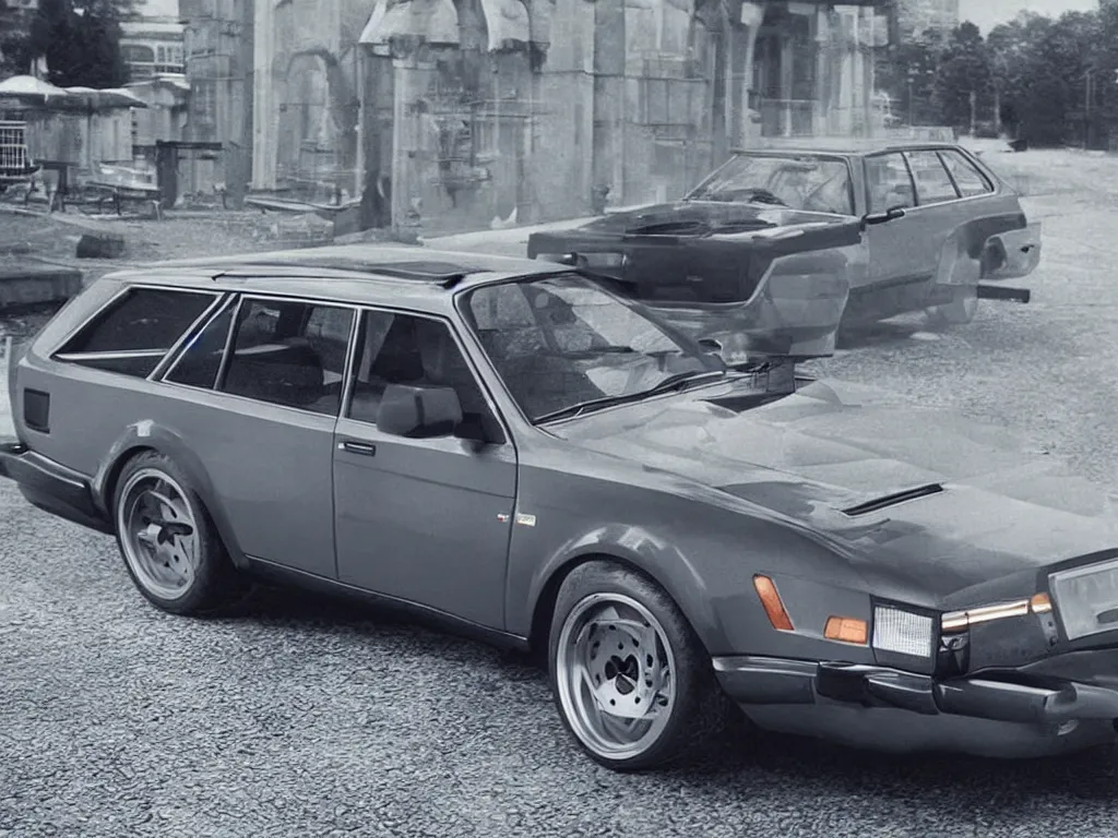 Image similar to “an Audi rs6 avant if it were made in the 1970s, 8k, ultra realistic”