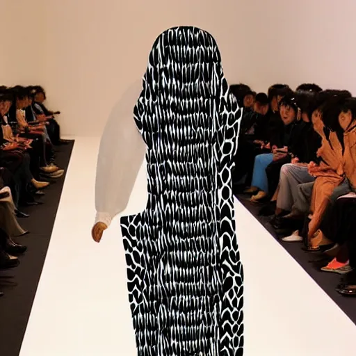 Image similar to woman wearing a cup!!!!!!!! ramen!!!!!!!! dress designed by issey miyake