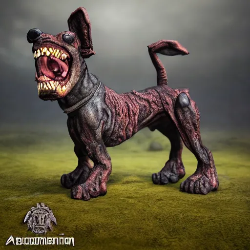 Image similar to world abomination by dogs, realistic, highly detailed, 8k