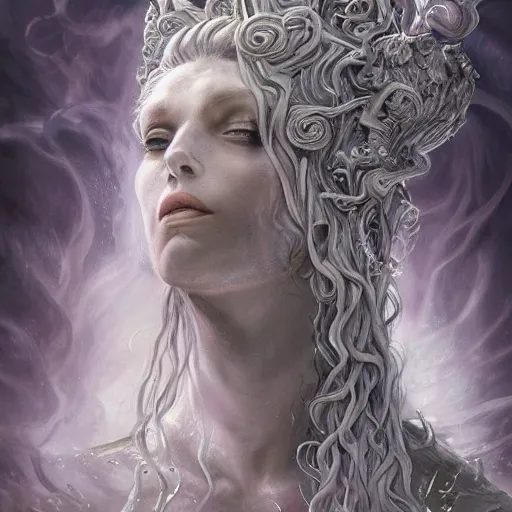 Image similar to an epic portrait of medusa, goddess, beautiful, detailed beautiful face, epic fantasy art, award winning on artstation, trending on deviantart, mystical atmosphere, mythology, high definiton, high detail, high quality, ultra realistic, hyper realistic, 4 k uhd,