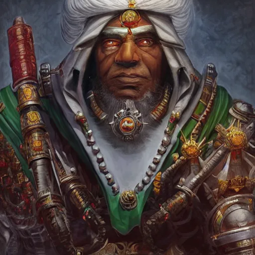 Image similar to Portrait of indian prime minister narendra moodi as the emperor of humanity from warhammer 40k made by stanly artgerm lau, wlop, rossdraws, james jean, andrei riabovitchev ,marc simonetti