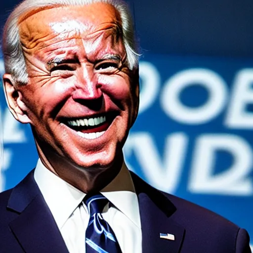 Prompt: joe biden as the pogchamp emote, photo