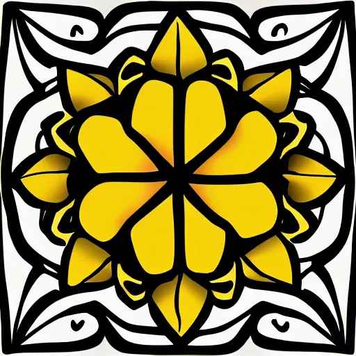 Image similar to Icon of a flower, line art, vector illustration, golden ratio