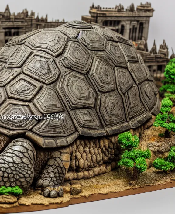 Image similar to city built on top of a giant tortoise. magic fantasy style. highly detailed 8 k. intricate. lifelike. soft light. nikon d 8 5 0.