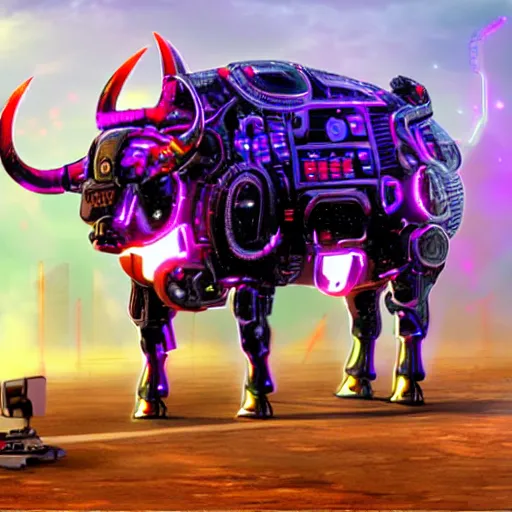 Image similar to a cybertronic bull