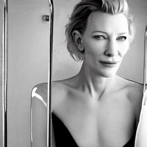 Prompt: Portrait of cate blanchett in a bathtube by Annie leibowitz, photorealisitc ,detailed