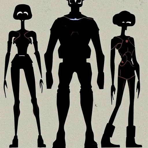 Image similar to stylized proportions, human, large shoulders, thin long legs, the expanse tv series, in the style of mike mignola, trending on artstation