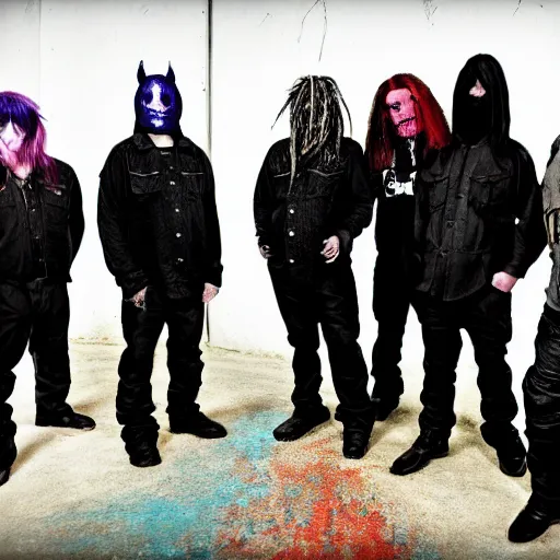 Image similar to slipknot my little pony