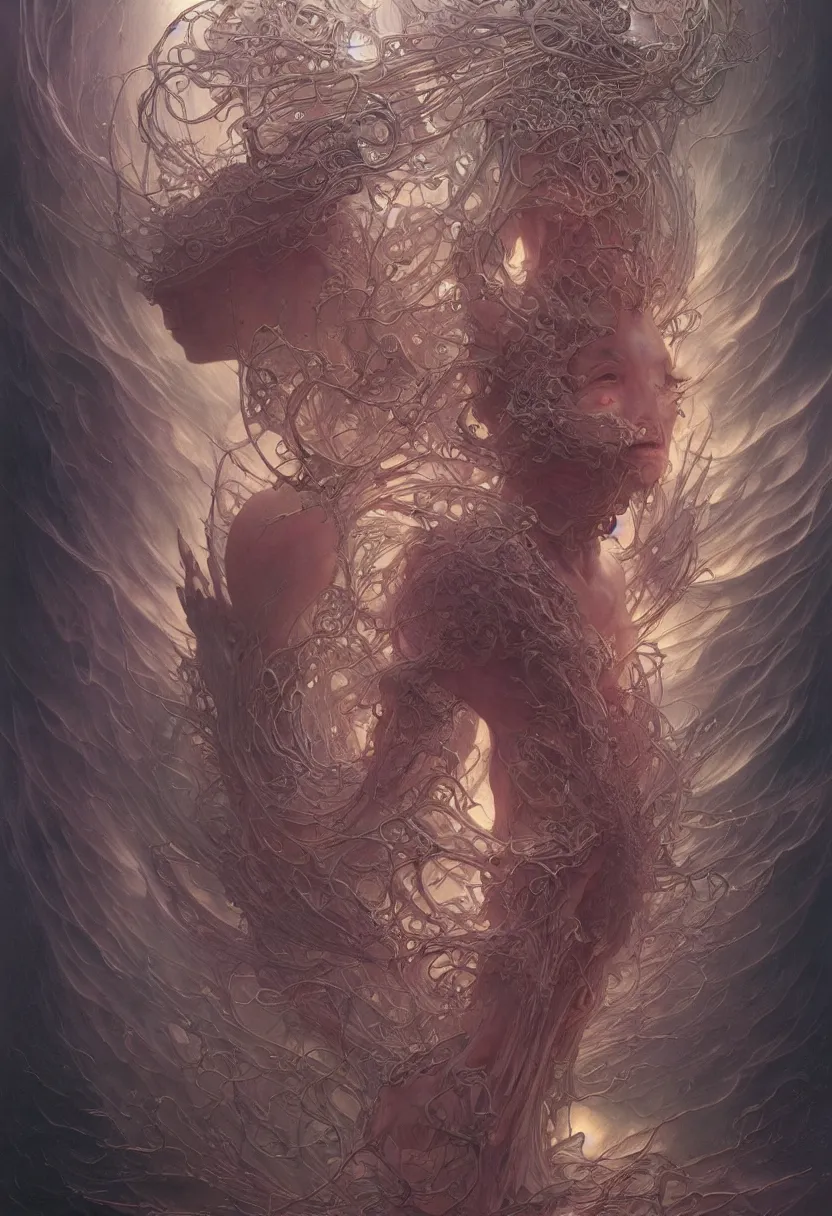 Image similar to ghost of nobody, by artgerm and yoshitaka amano and moebius and hr giger and zdislaw beksinski and alphonse mucha, matte painting, hyperdetailed, symmetry, inspiration, hope, surreal, ornate, nebula, explosions in the sky, trending on artstation