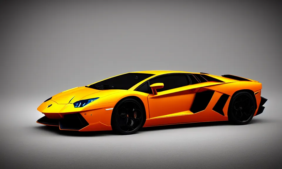 Image similar to octane render of a lamborghini aventador