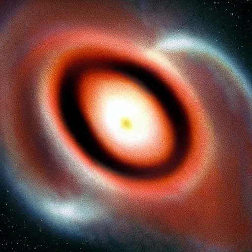 Prompt: grainy vintage airbrush of a black hole