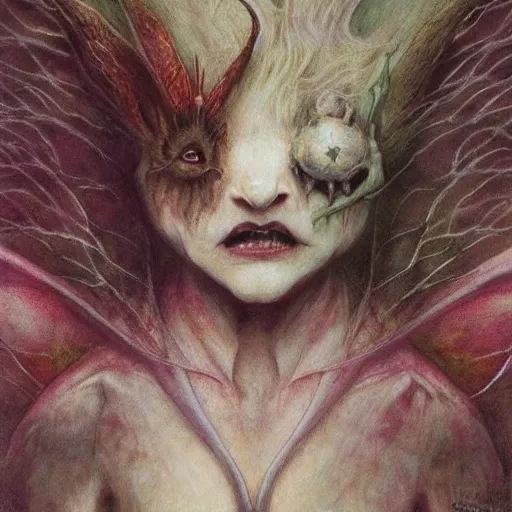 Prompt: scary fairy Brian Froud art