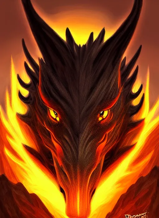 Prompt: ''face portrait furry handsome dragon, volcano landscape, fantasy, d & d, sharp focus, digital painting, concept art, art by dragolisco''