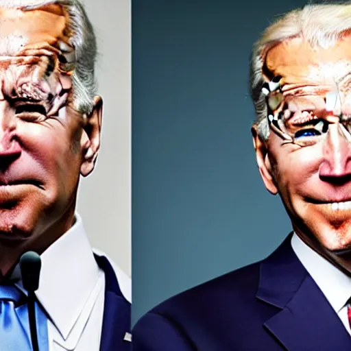 Image similar to joe biden suspiciously looking into the camera, portrait, magazine photograph, cnn, fox news, looking confused