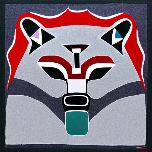 Image similar to wolf. pacific northwest coast, haida gwaii, formline native art, tribal art, haida, clean, symmetrical