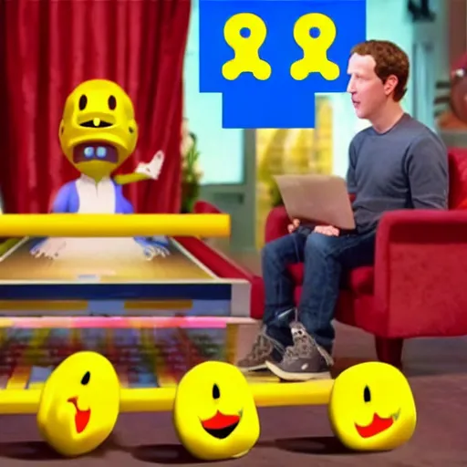 Image similar to mark Zuckerberg in Pac-Man and the Ghostly Adventures
