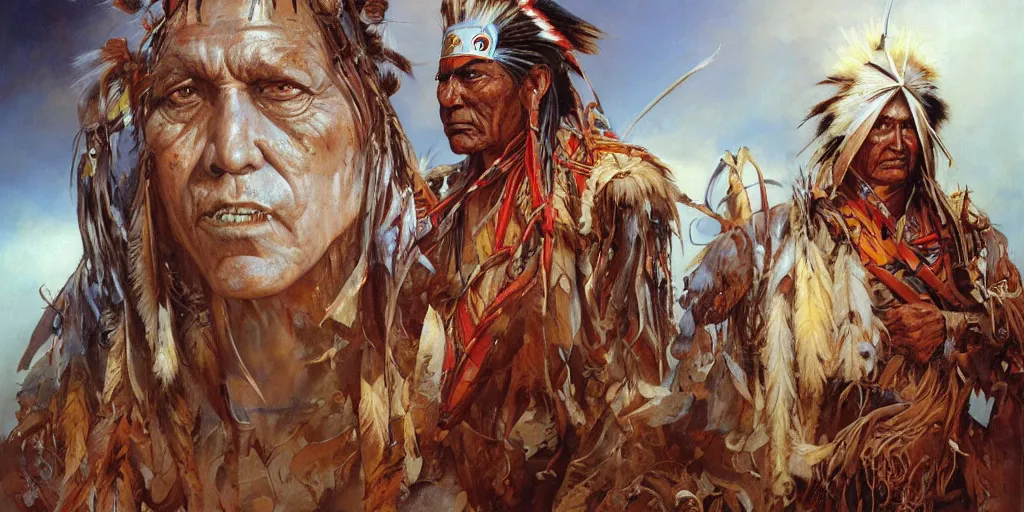 Image similar to of Native American Chief by Peter Andrew Jones and Peter Gric