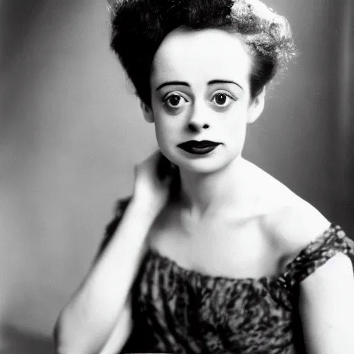 Image similar to dslr photo portrait still of young elsa lanchester, 8 5 mm, f 1. 8, by karoly grosz,