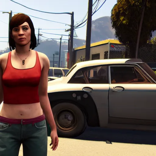 Prompt: emily willis as a character in gtav