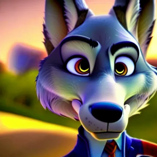 Image similar to wolf from zootopia