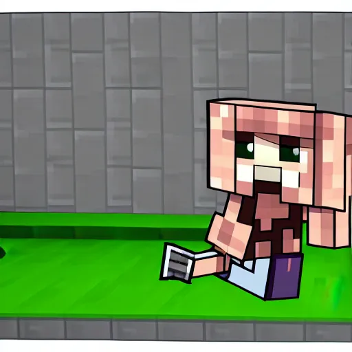 Image similar to minecraft steve in the style of danganronpa, 8k