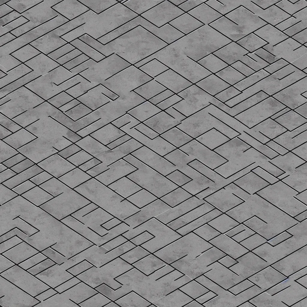 Image similar to dystopian floor tile texture, brutalist, retrofuturism, white and black, clean, highly detailed, trending on artstation, seamless texture