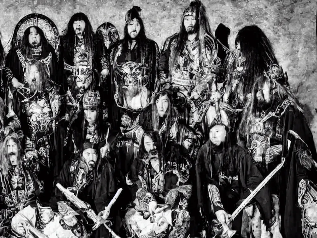 Image similar to Genghis Khan in death metal band