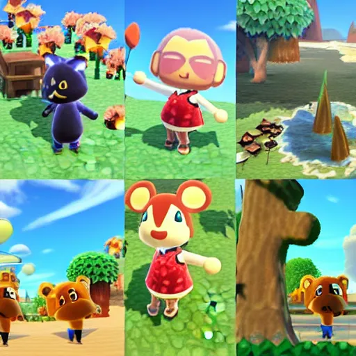 Image similar to 3 d render, animal crossing style, bryce 3 d style, atlantis, magical, ragnarok online, mmorpg, video game scene