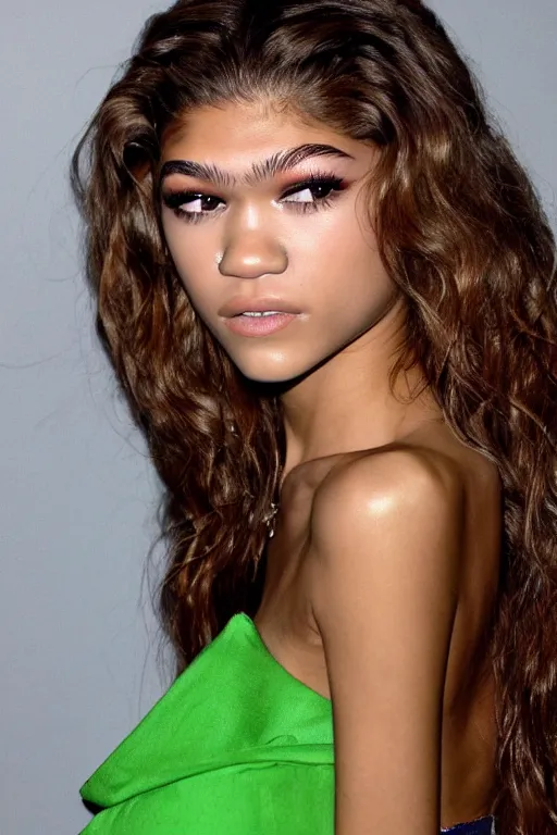 Image similar to A portrait photograph of Zendaya by Terry Richardson Ultra detailed, hyper realistic, 4k