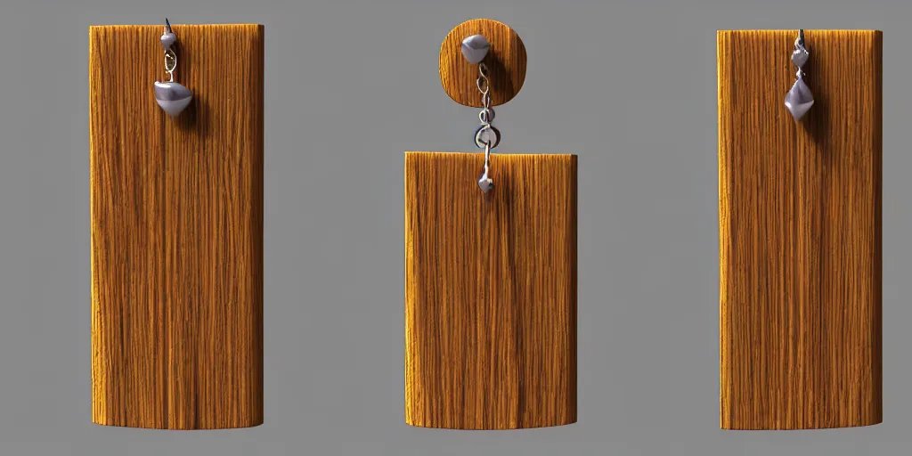 Image similar to earring design, jewelry design, wood, art deco, elegant, nordic, material, product design, trending on artstation, cgsociety, photo realistic, design by ziva cph and isabel lennse, 8 k, unreal engine, c 4 d