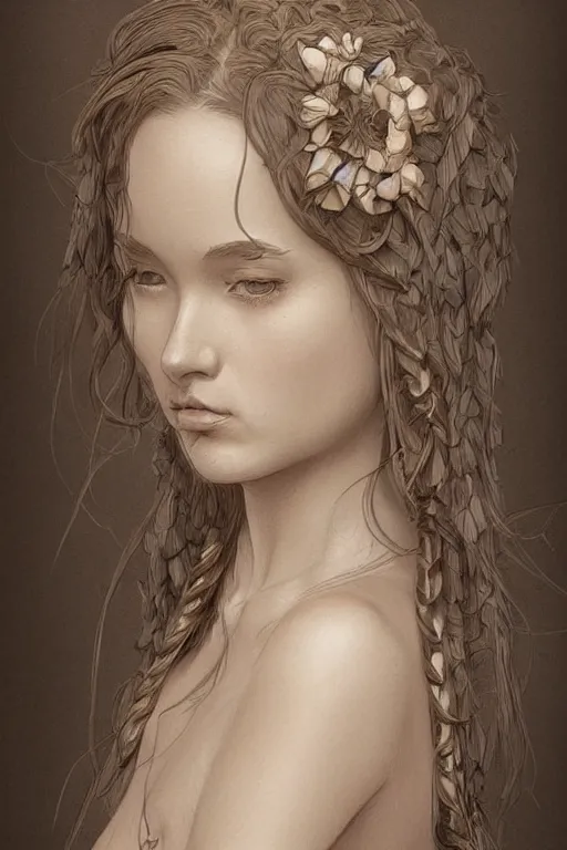 Prompt: beautiful natural coy cottagecore peasant maiden master life drawing, intricate, elegant, highly detailed, digital painting, artstation, concept art, smooth, sharp focus, illustration, art artgerm