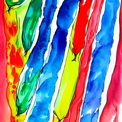 Image similar to happy smiling faces + water Color paint + line drawing :: Painted with Watercolors :: Concept Art