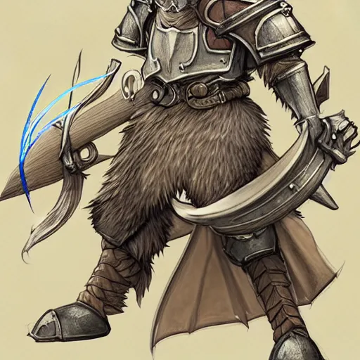 Image similar to heroic character design of anthropomorphic beaver, whimsical beaver, portrait of face, holy crusader medieval, final fantasy tactics character design, character art, whimsical, lighthearted, colorized pencil sketch, highly detailed, Akihiko Yoshida,