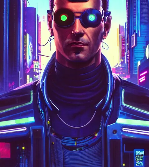 Image similar to a portrait of a cyberpunk person, Night City, cyberpunk 2077, very very coherent painting, 1979 OMNI Magazine Cover, street level neo-Tokyo in Cyberpunk 2077 style by Vincent Di Fate by mark arian by artgerm, 4k, 8k, HD, trending on artstation