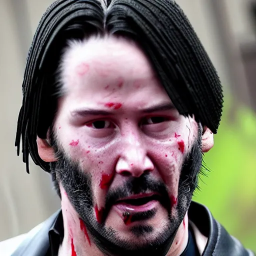 Prompt: keanu reeves zombie