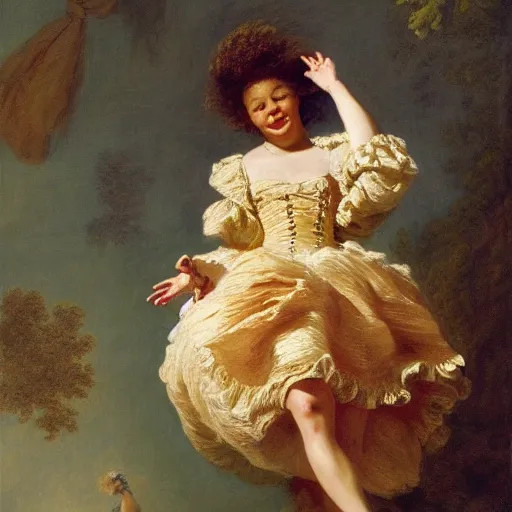 Image similar to Zendaya is the subject of Jean-Honoré Fragonard, The Swing