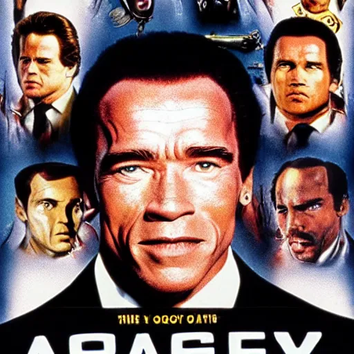 Image similar to a 8 0's movie poster starring arnold schwarzenegger, the movie is called prey cinematic photo