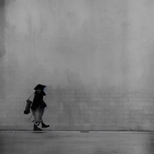 Image similar to an approaching shadow, photorealistic, brutalist, natural light, black and white by fan ho, hong kong 1 9 5 4