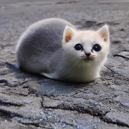 Image similar to The worlds cutest!!! kitten and cutest!!! arctic seal
