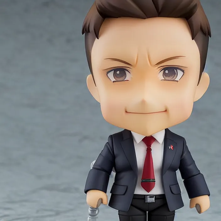 Image similar to an anime nendoroid figurine of Elon Musk, fantasy, figurine , product photo