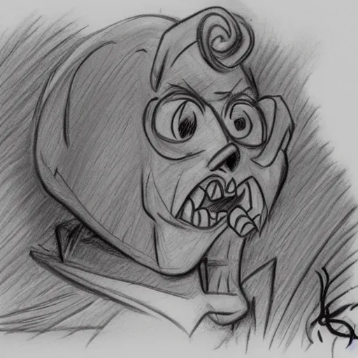 Prompt: milt kahl pencil sketch a lovecraftian zombie horror loomis 1 1 1 1