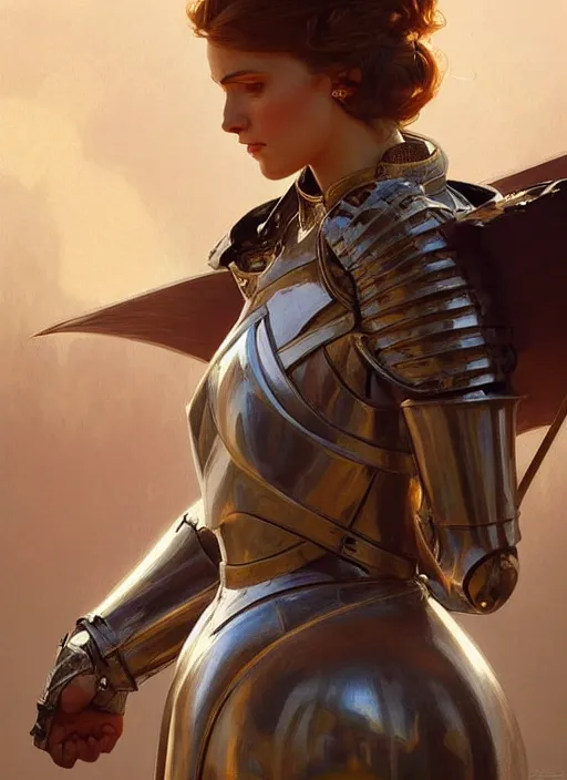 Image similar to natali portman, a female knight from europe, highly detailed, digital painting, artstation, concept art, wallpaper, smooth, sharp focus, illustration, art by artgerm and greg rutkowski and alphonse mucha